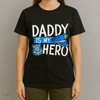Daddy Is My Hero S Police Thin Blue Line Law Enforcement T-Shirt thumb 4