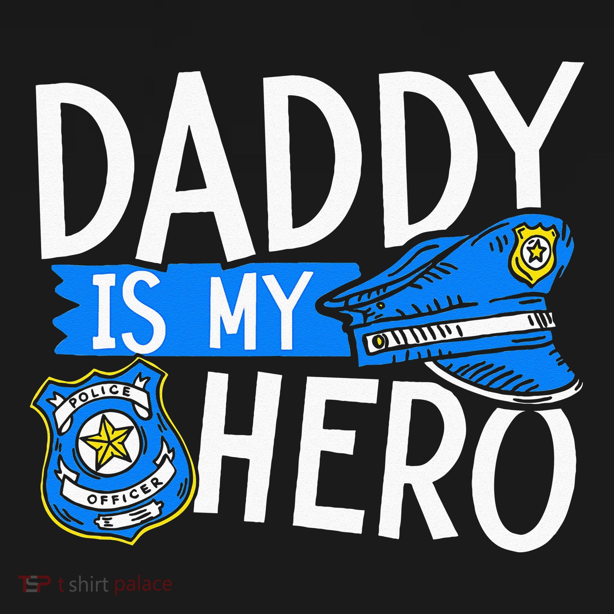 Daddy Is My Hero S Police Thin Blue Line Law Enforcement Coaster