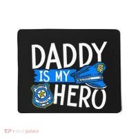 Daddy Is My Hero S Police Thin Blue Line Law Enforcement Mousepad thumb 0