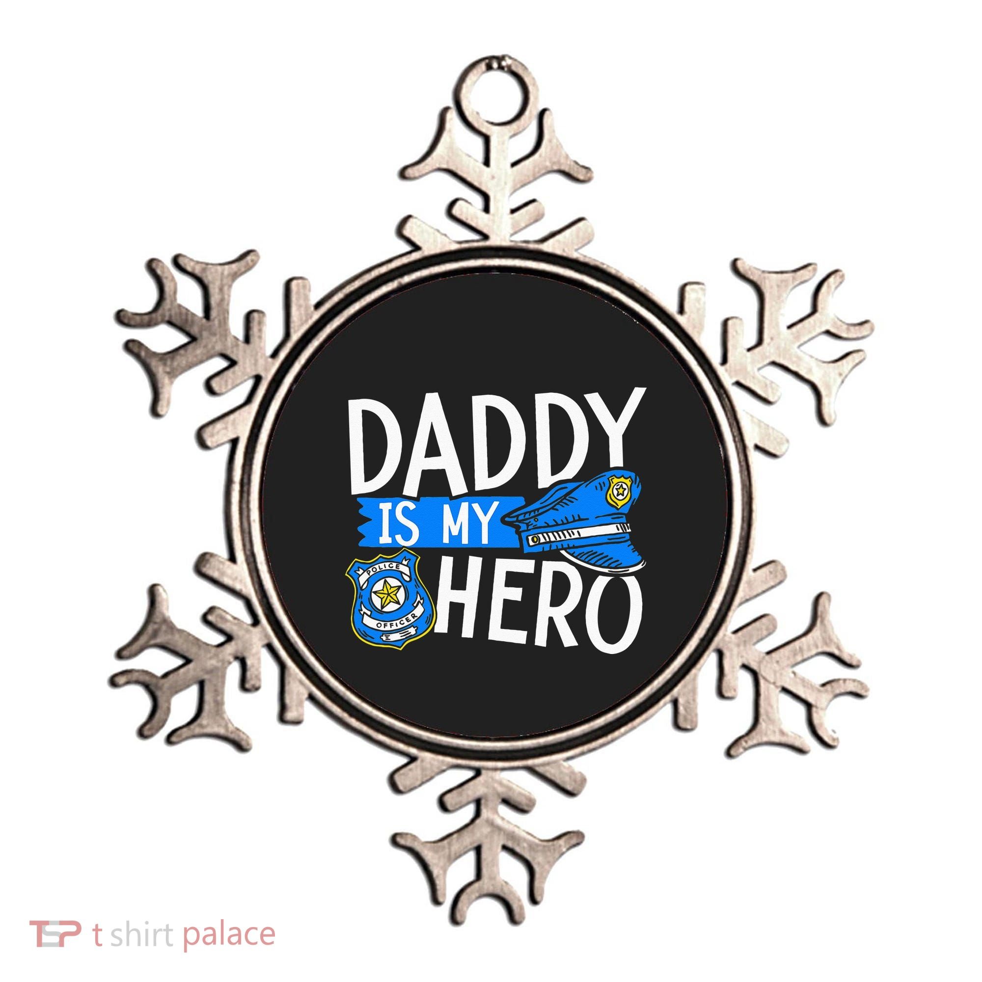 Daddy Is My Hero S Police Thin Blue Line Law Enforcement Ornament
