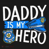 Daddy Is My Hero S Police Thin Blue Line Law Enforcement Ornament thumb 1
