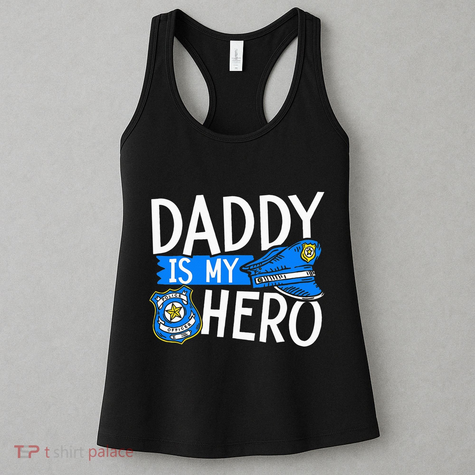 Daddy Is My Hero S Police Thin Blue Line Law Enforcement Women's Tank Top