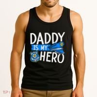 Daddy Is My Hero S Police Thin Blue Line Law Enforcement Tank Top thumb 3