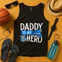 Daddy Is My Hero S Police Thin Blue Line Law Enforcement Tank Top thumb 4