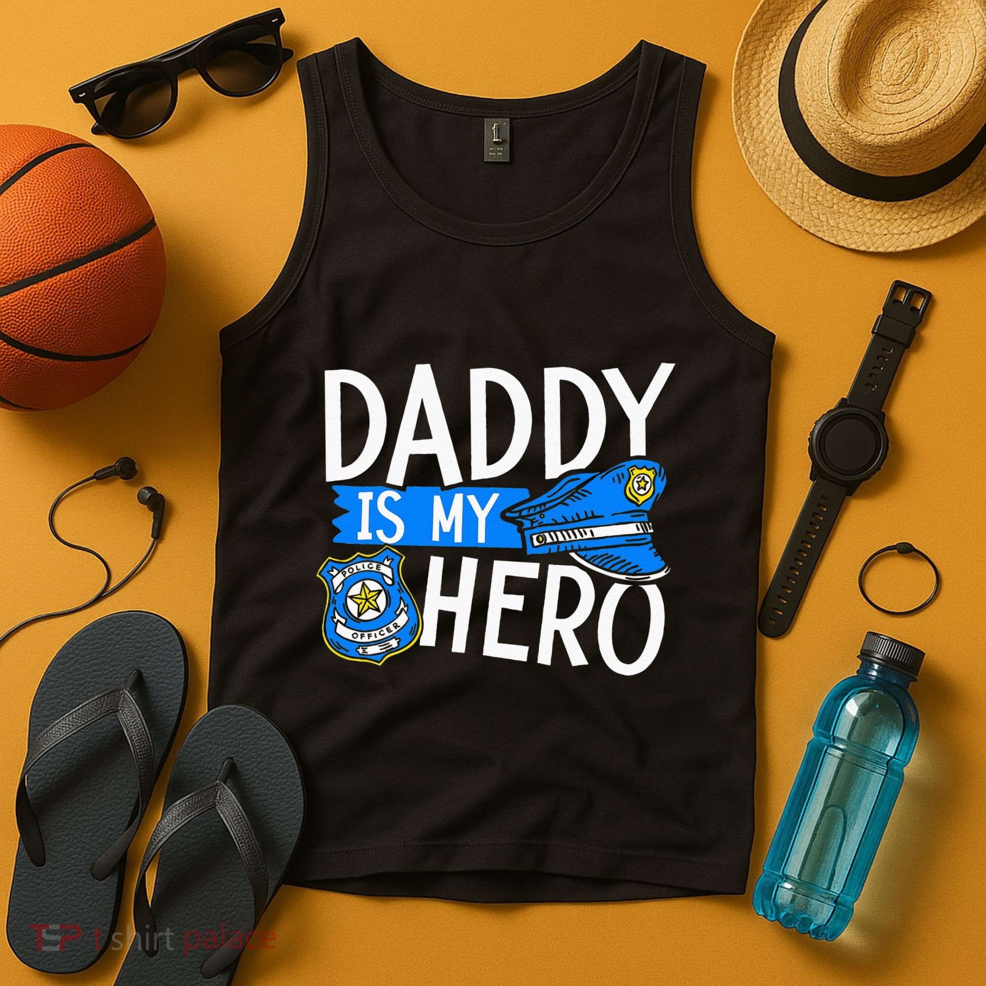 Daddy Is My Hero S Police Thin Blue Line Law Enforcement Tank Top