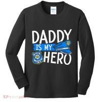 Daddy Is My Hero S Police Thin Blue Line Law Enforcement Kids Long Sleeve Shirt thumb 0