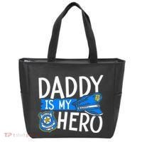 Daddy Is My Hero S Police Thin Blue Line Law Enforcement Tote Bag thumb 0