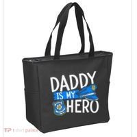 Daddy Is My Hero S Police Thin Blue Line Law Enforcement Tote Bag thumb 2