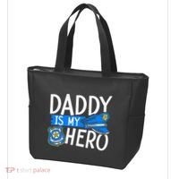 Daddy Is My Hero S Police Thin Blue Line Law Enforcement Tote Bag thumb 3