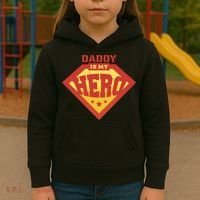 Daddy Is My Hero Kids Hoodie thumb 3
