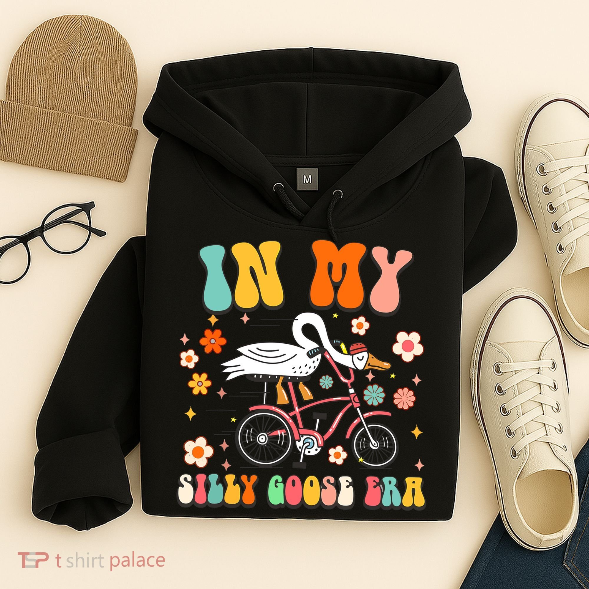 Duck In My Silly Goose Era Goose Funny Hoodie