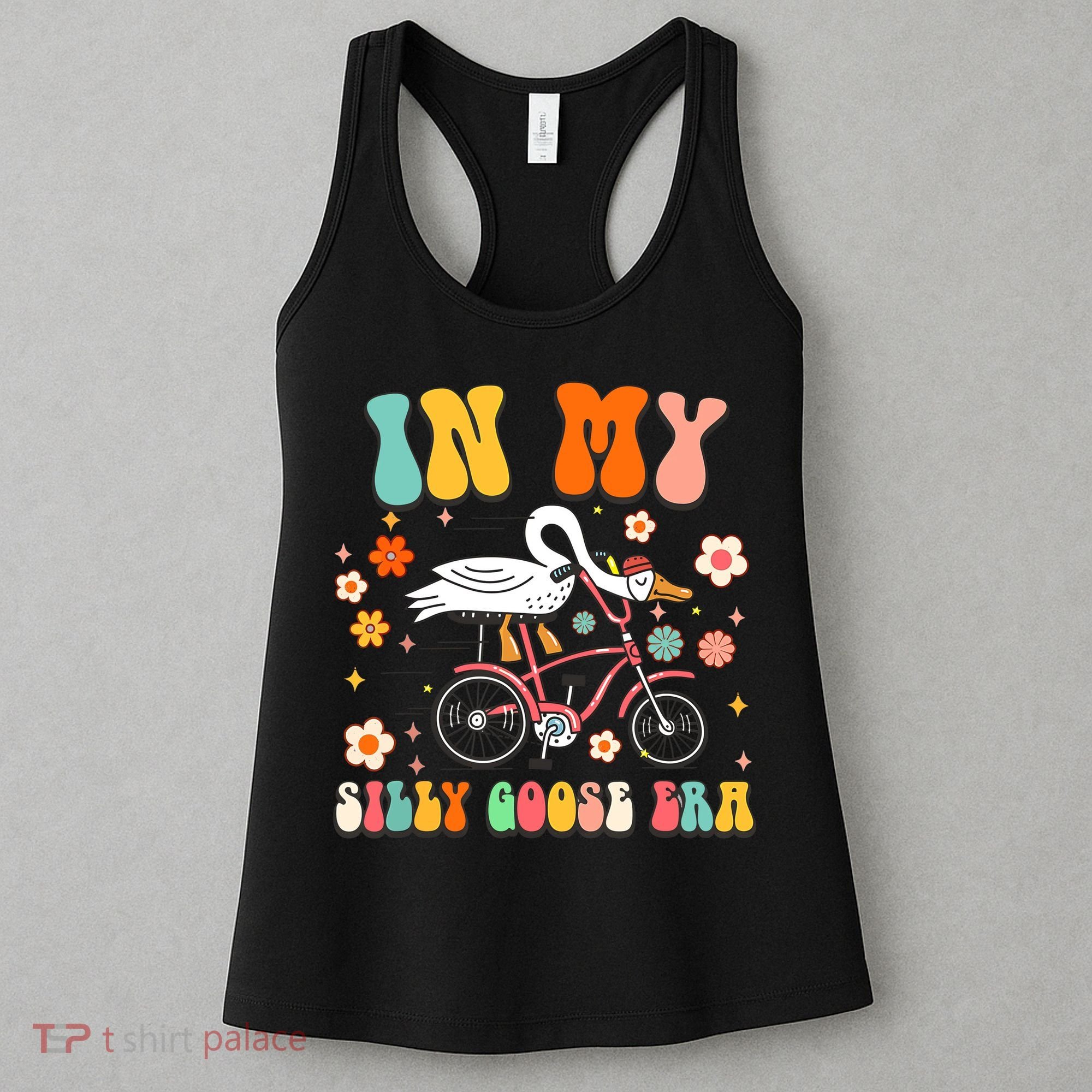 Duck In My Silly Goose Era Goose Funny Women's Tank Top
