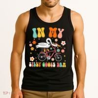 Duck In My Silly Goose Era Goose Funny Tank Top thumb 3