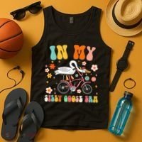 Duck In My Silly Goose Era Goose Funny Tank Top thumb 4