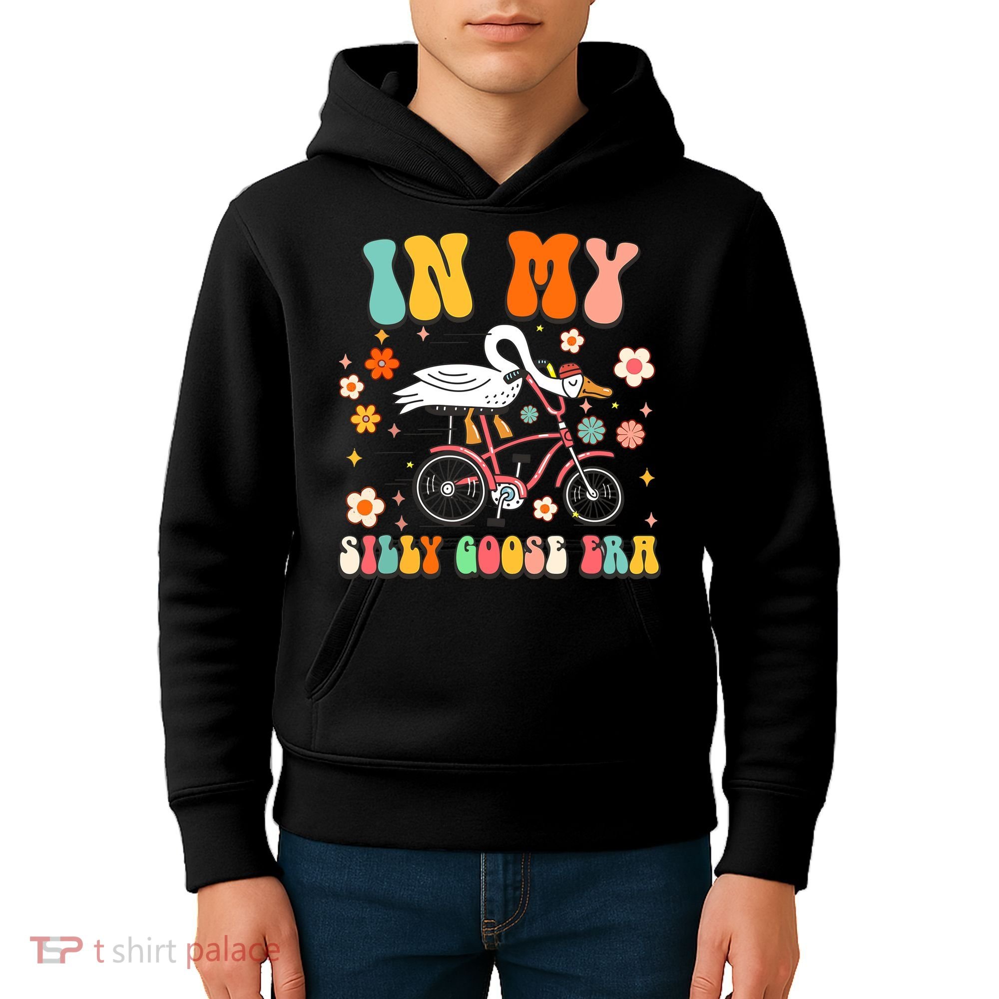 Duck In My Silly Goose Era Goose Funny Kids Hoodie