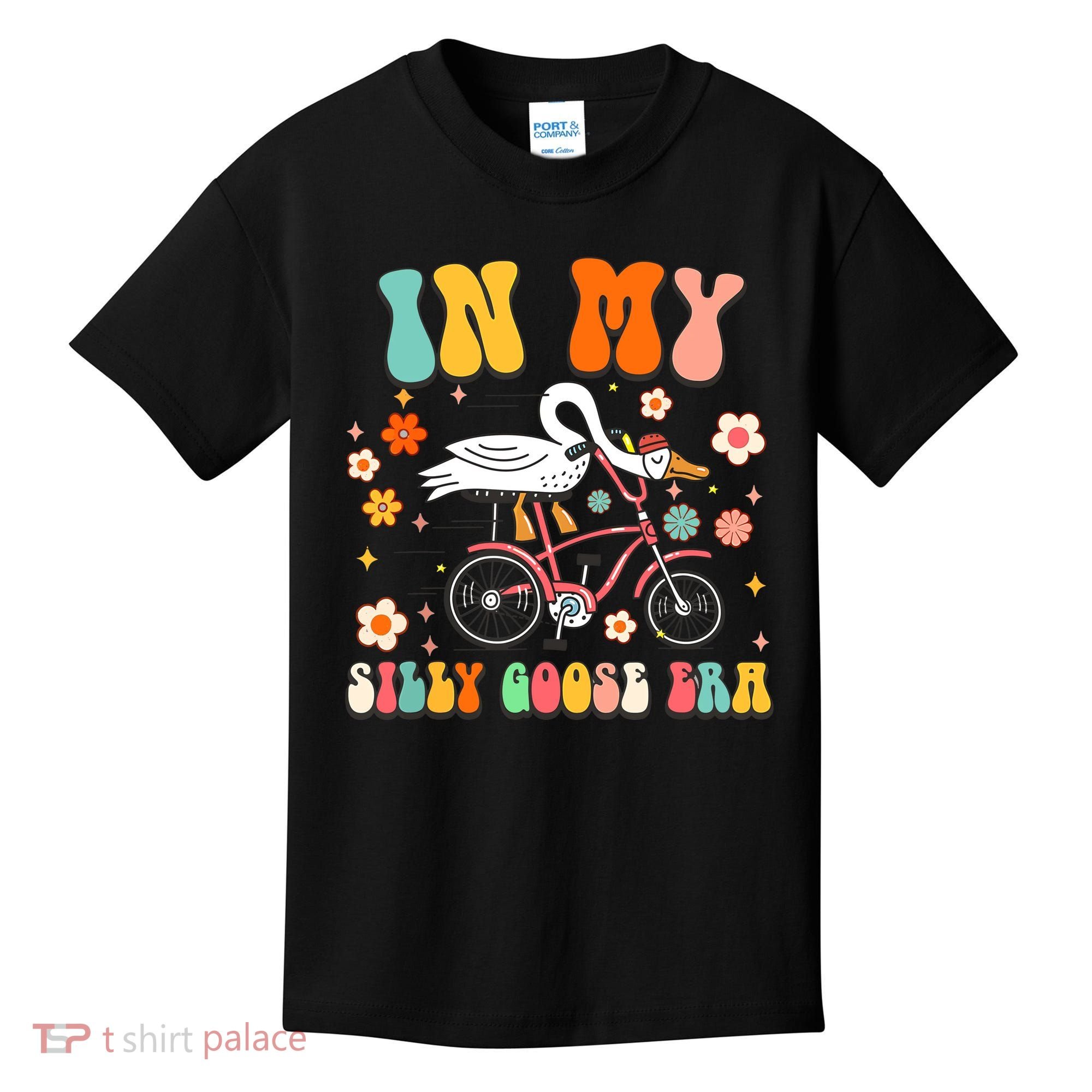Duck In My Silly Goose Era Goose Funny Kids T-Shirt
