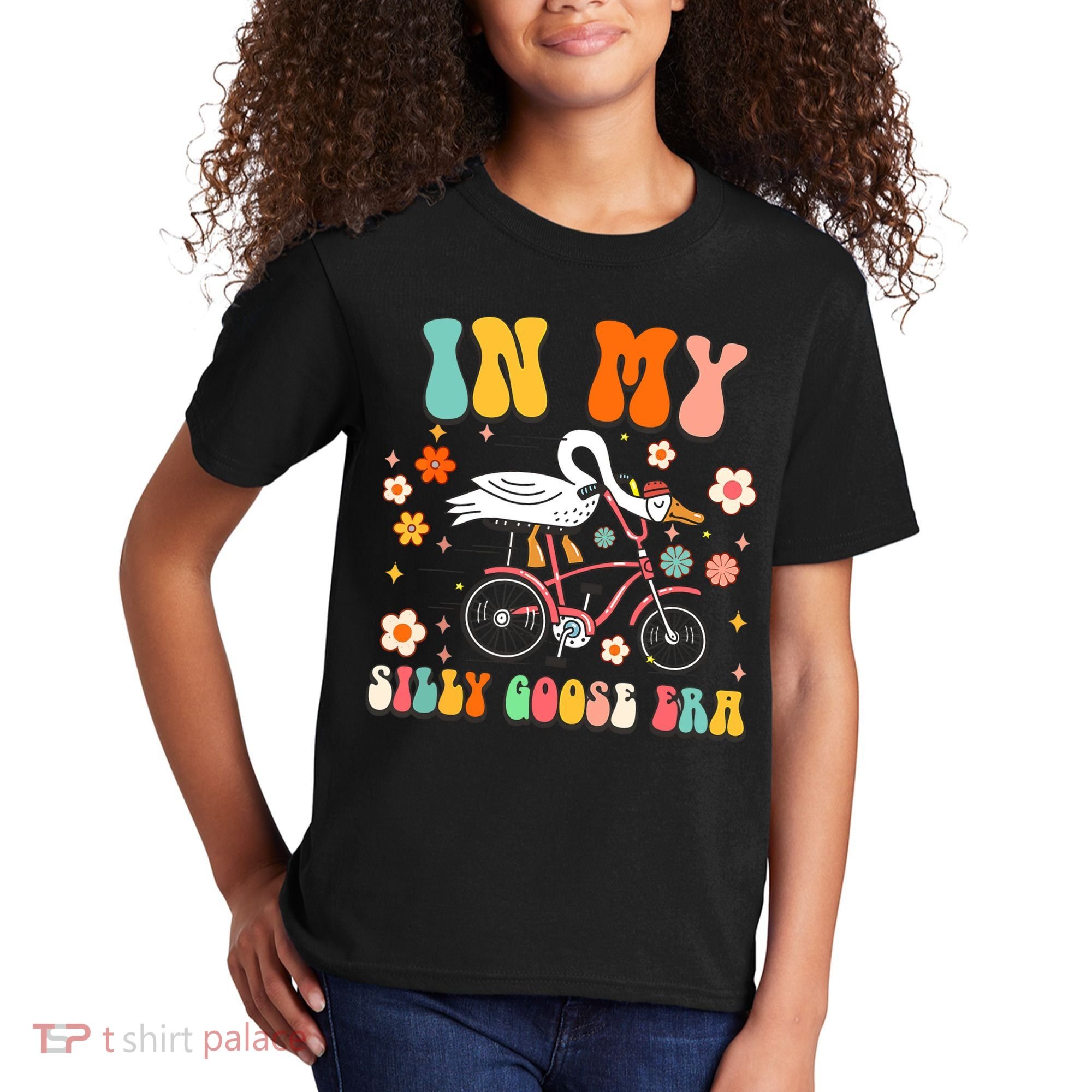 Duck In My Silly Goose Era Goose Funny Kids T-Shirt
