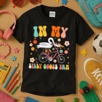 Duck In My Silly Goose Era Goose Funny Kids T-Shirt thumb 3