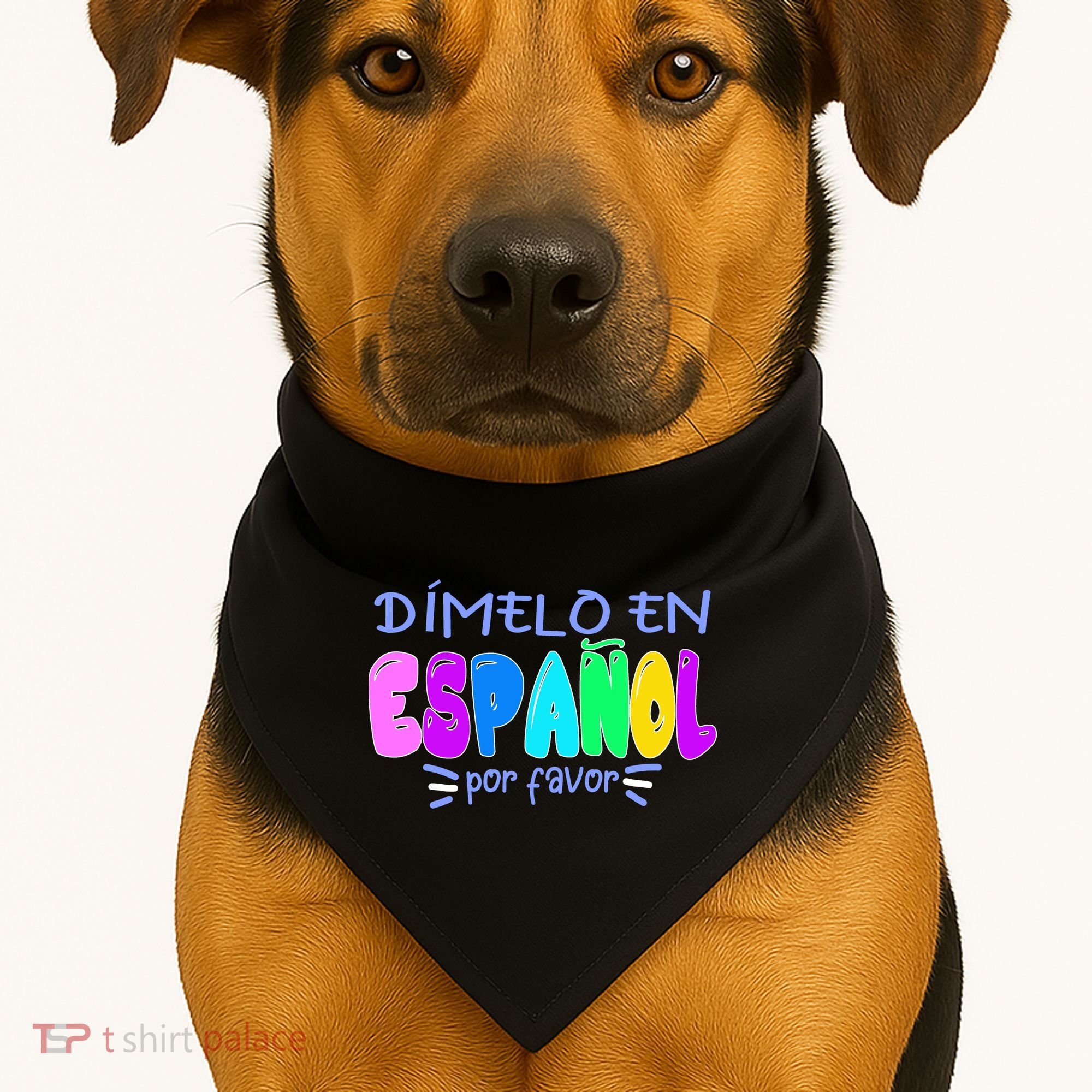 Dimelo En Espanol Bilingual Spanish Teacher USA-Made Doggie Bandana