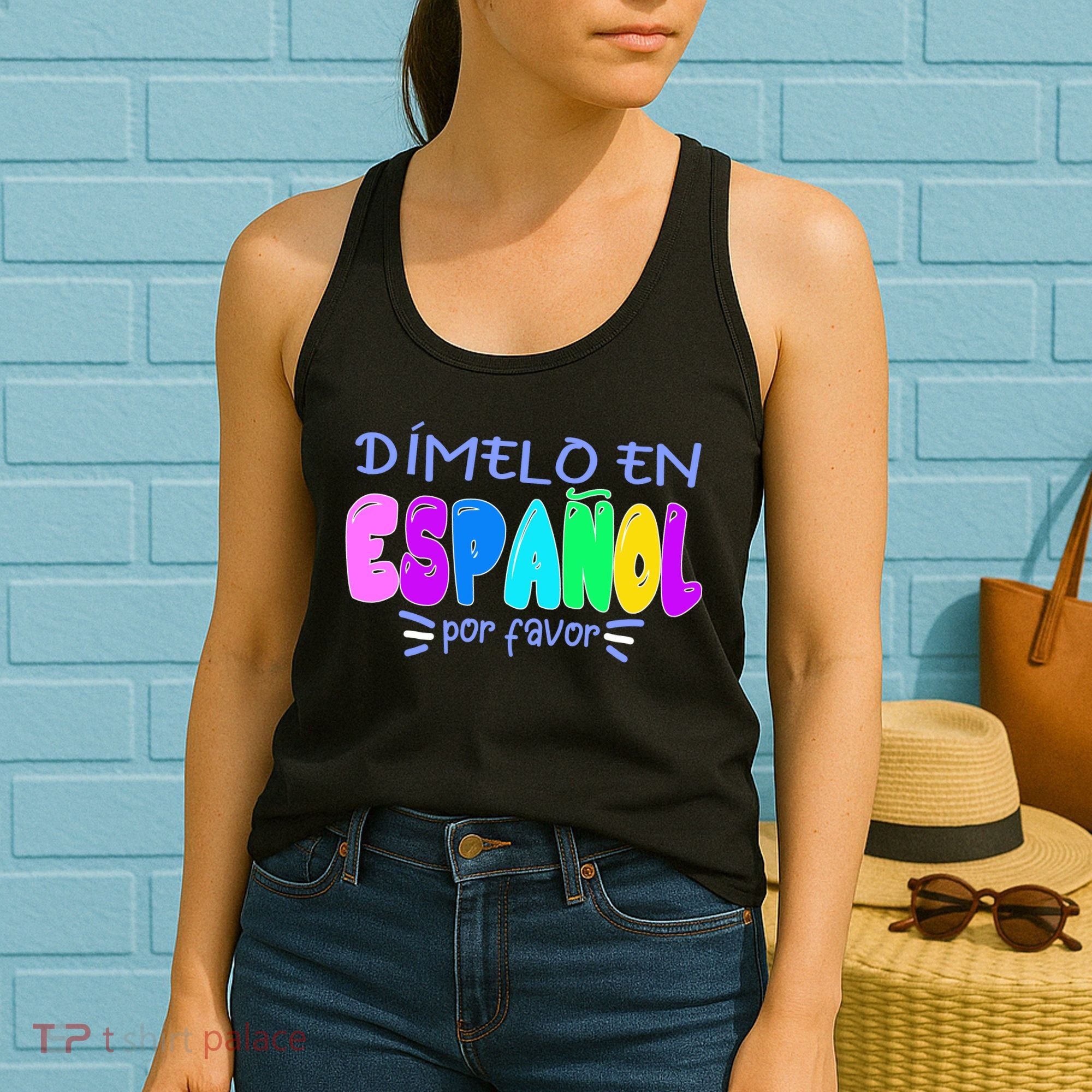 Dimelo En Espanol Bilingual Spanish Teacher Women's Tank Top