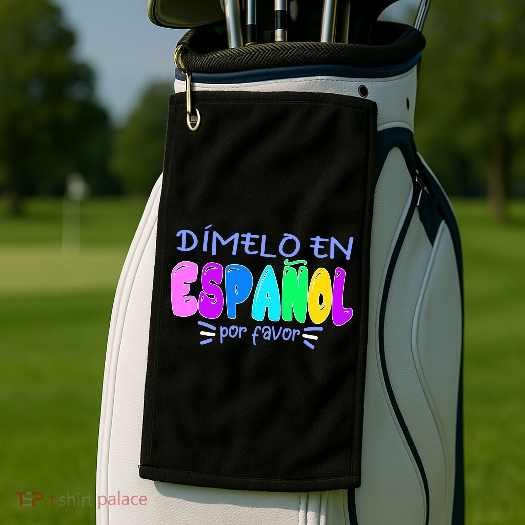 Dimelo En Espanol Bilingual Spanish Teacher Golf Towel