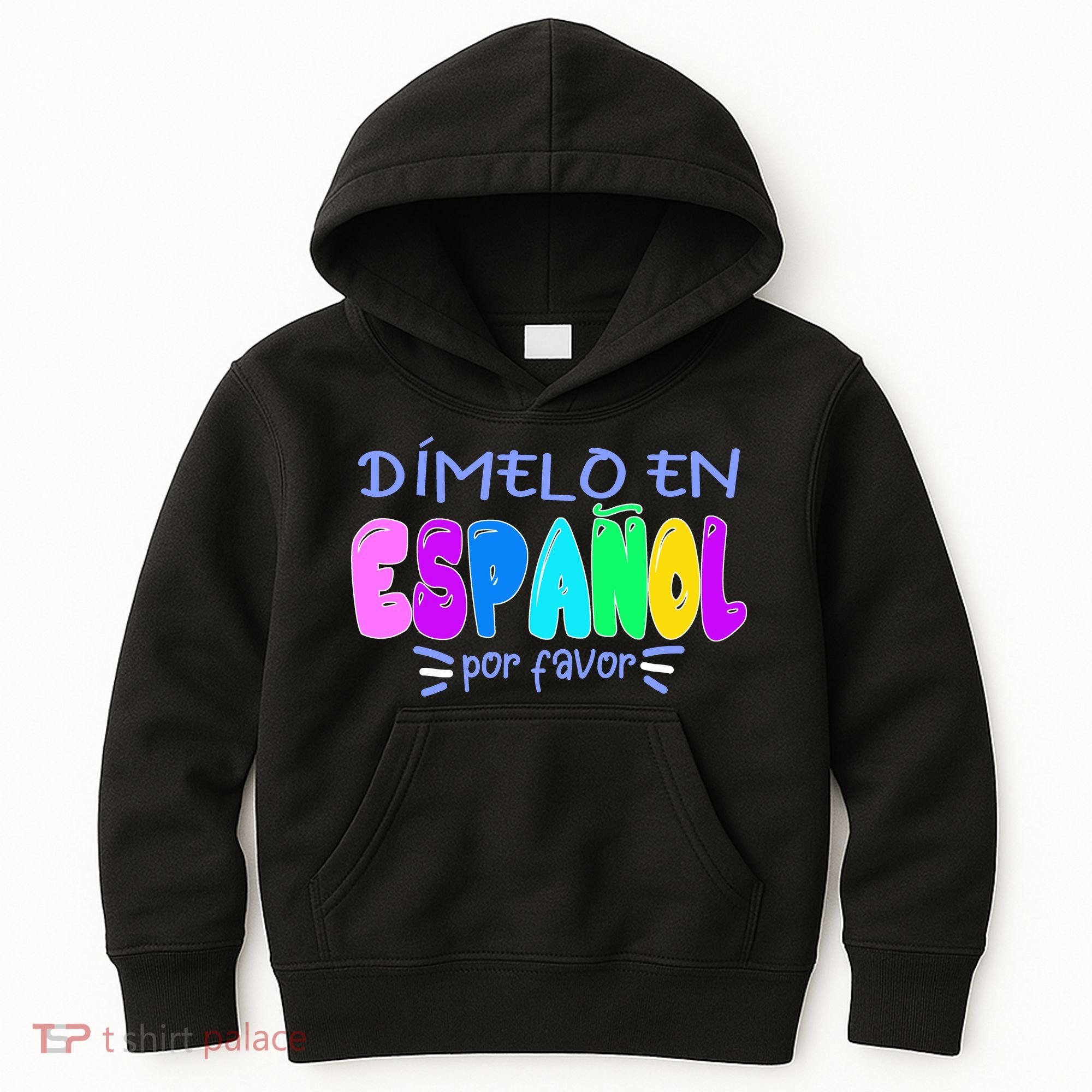 Dimelo En Espanol Bilingual Spanish Teacher Kids Hoodie