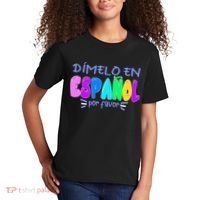 Dimelo En Espanol Bilingual Spanish Teacher Kids T-Shirt thumb 2