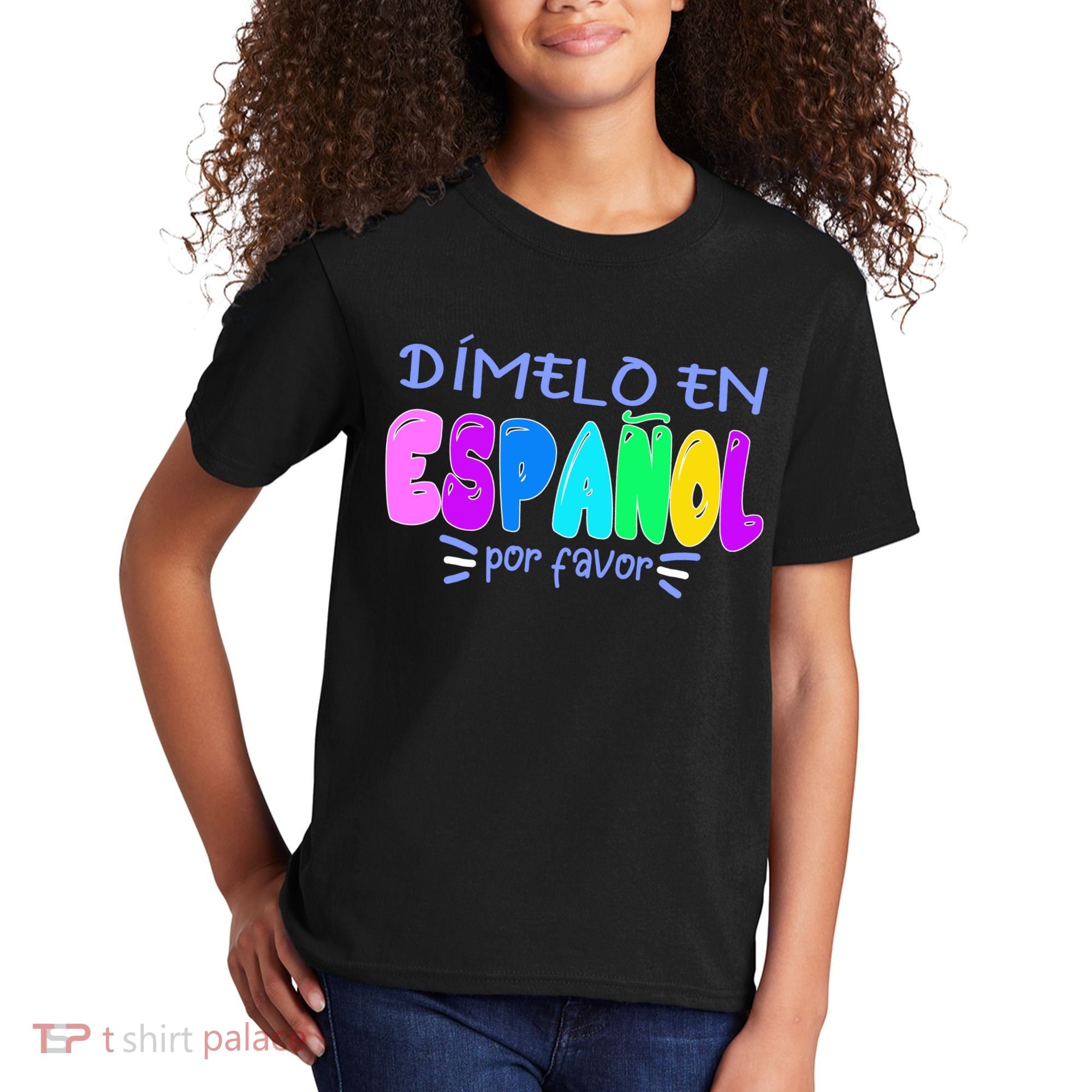 Dimelo En Espanol Bilingual Spanish Teacher Kids T-Shirt