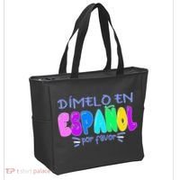 Dimelo En Espanol Bilingual Spanish Teacher Tote Bag thumb 2