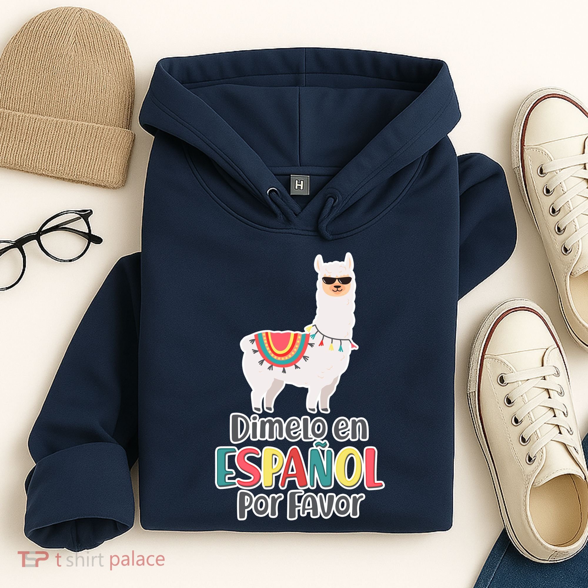 Dimelo en Espanol por Favor Spanish Llama Hoodie
