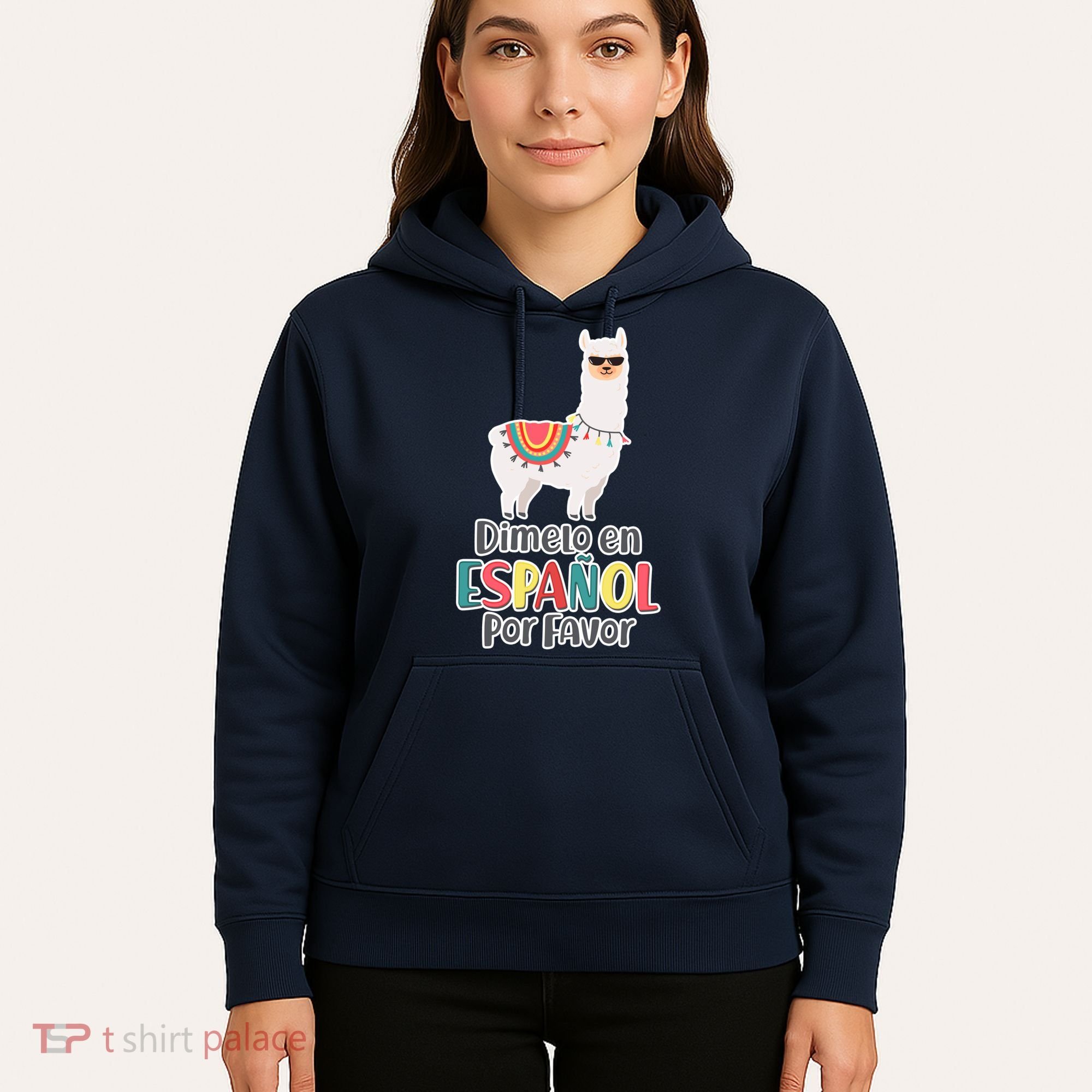 Dimelo en Espanol por Favor Spanish Llama Hoodie