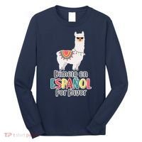 Dimelo en Espanol por Favor Spanish Llama Long Sleeve Shirt thumb 0