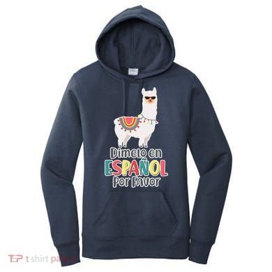 Dimelo en Espanol por Favor Spanish Llama Women's Hoodie