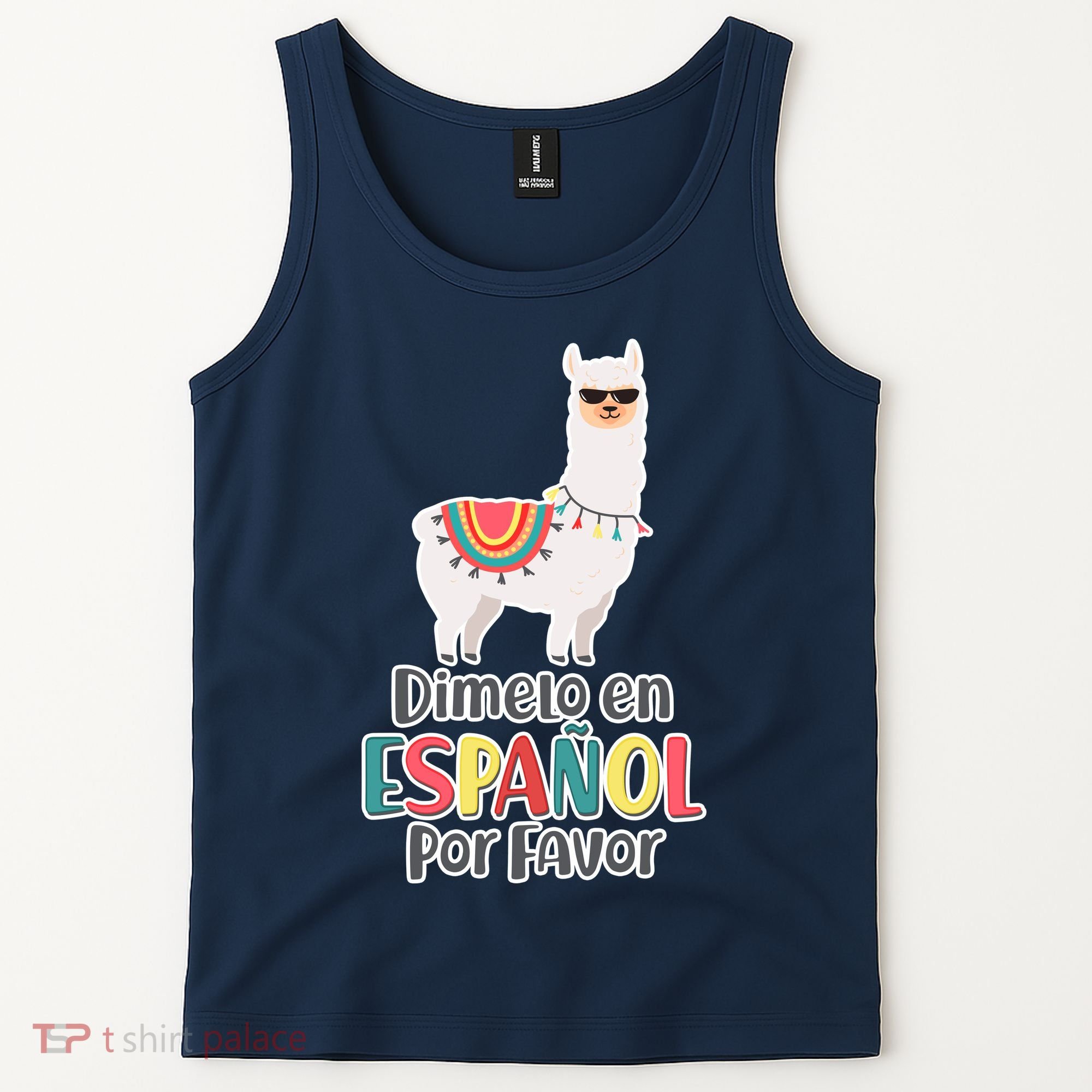 Dimelo en Espanol por Favor Spanish Llama Tank Top