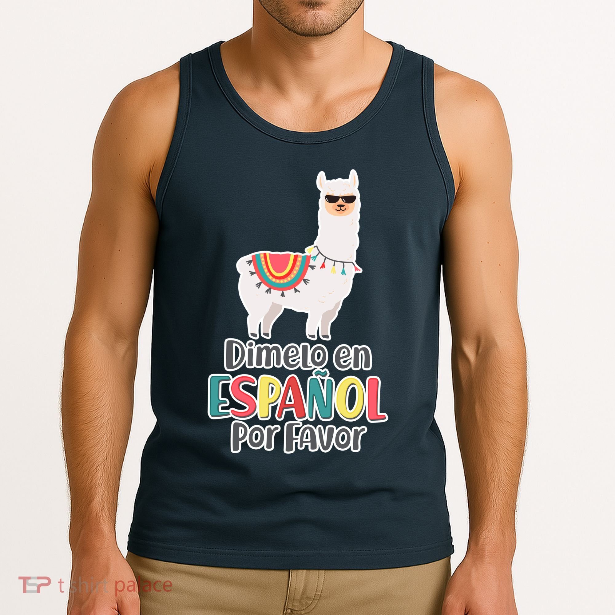 Dimelo en Espanol por Favor Spanish Llama Tank Top