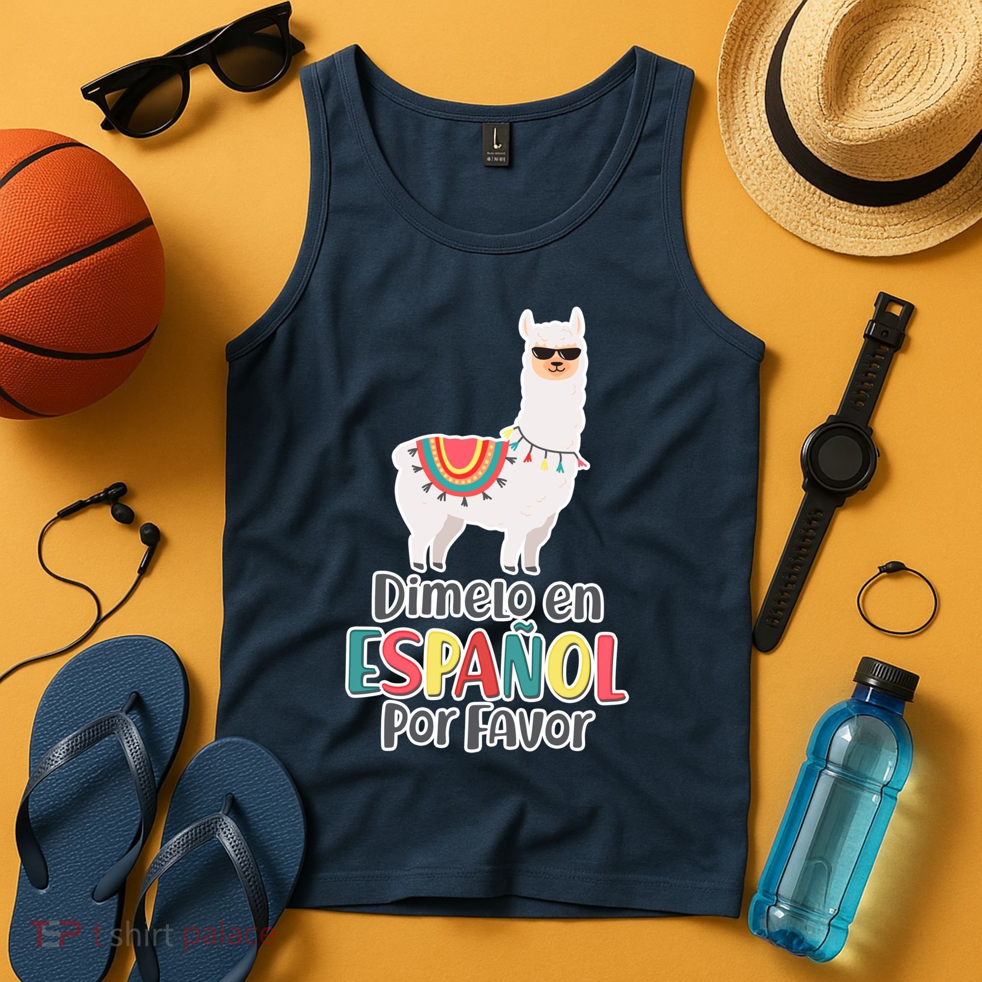 Dimelo en Espanol por Favor Spanish Llama Tank Top