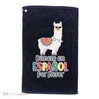 Dimelo en Espanol por Favor Spanish Llama Golf Towel thumb 0