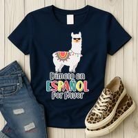 Dimelo en Espanol por Favor Spanish Llama Women's T-Shirt thumb 3
