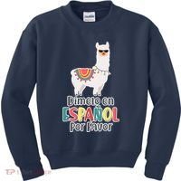 Dimelo en Espanol por Favor Spanish Llama Kids Sweatshirt thumb 0