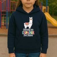 Dimelo en Espanol por Favor Spanish Llama Kids Hoodie thumb 3