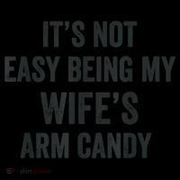 Distressed Its Not Easy Being My Wifes Arm Candy Hoodie thumb 7