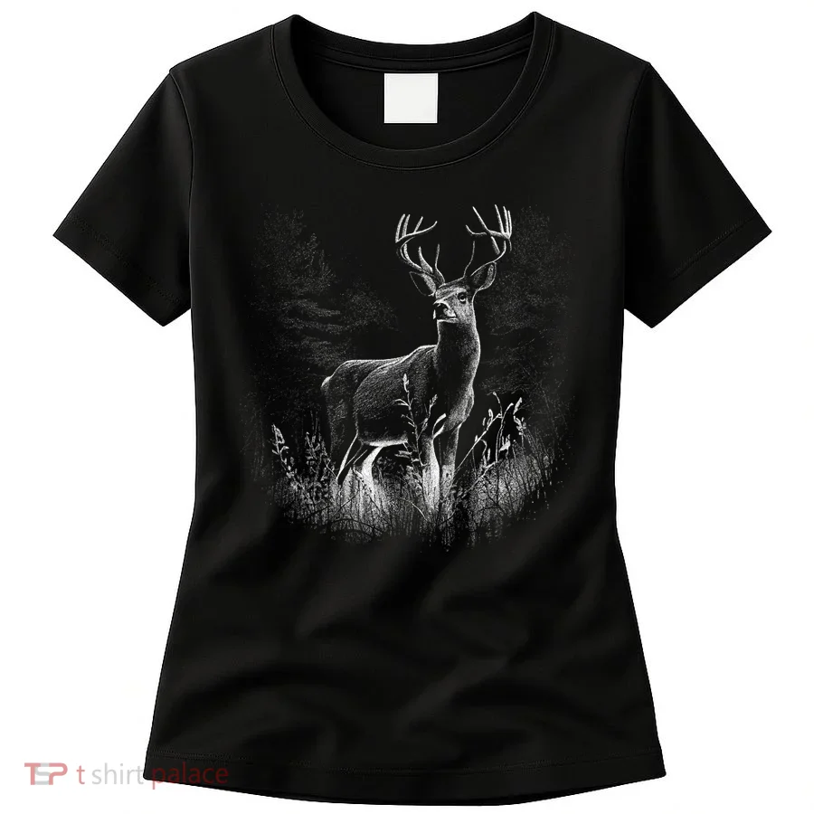 Deer In Nature Realistic Women's T-Shirt
