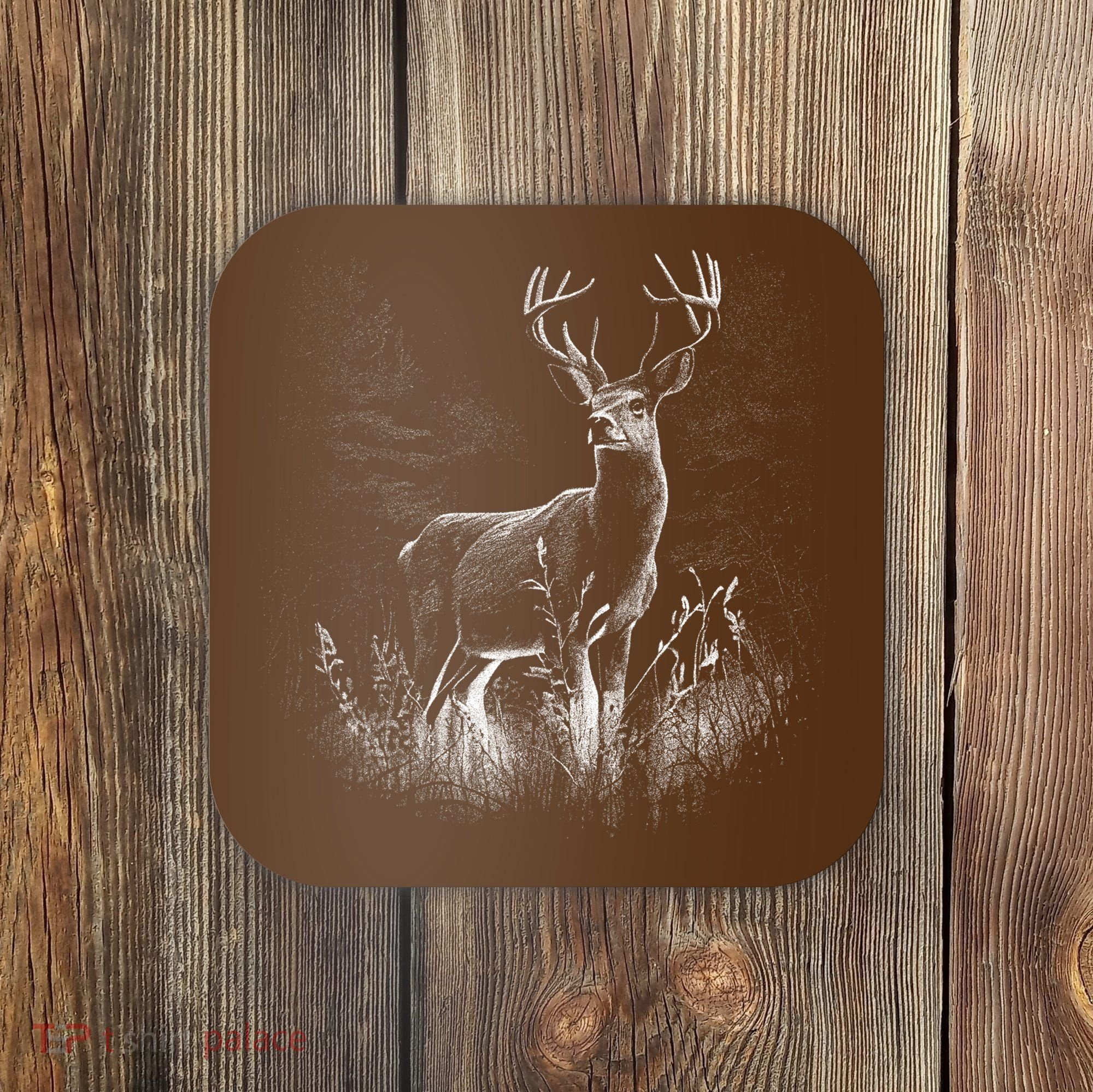 Deer In Nature Realistic Coaster