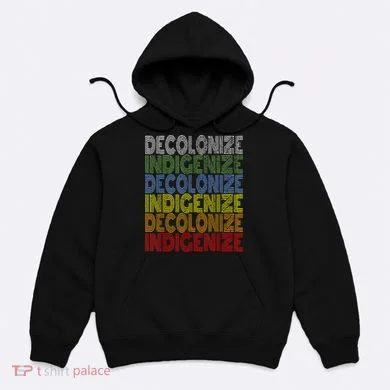 DECOLONIZE INDIGENIZE Native American Education Gift Hoodie
