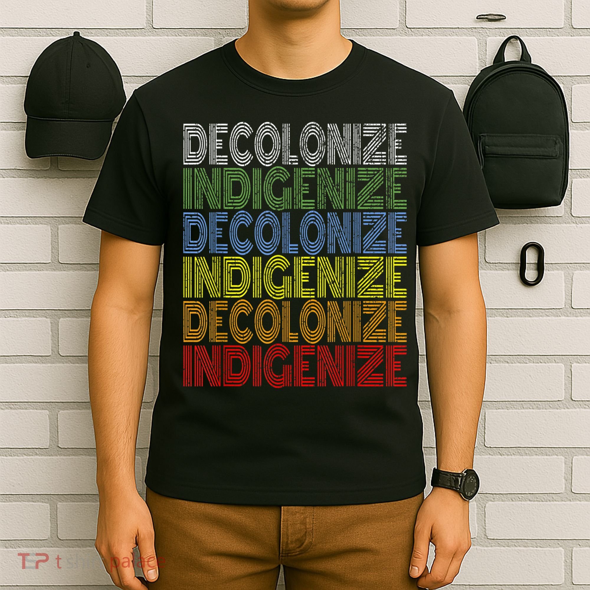 DECOLONIZE INDIGENIZE Native American Education Gift T-Shirt