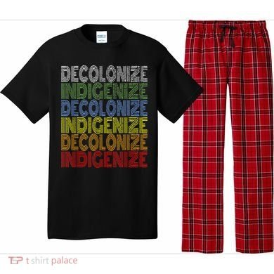 DECOLONIZE INDIGENIZE Native American Education Gift Pajama Set
