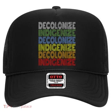 DECOLONIZE INDIGENIZE Native American Education Gift Hat