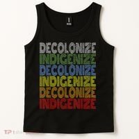 DECOLONIZE INDIGENIZE Native American Education Gift Tank Top thumb 2