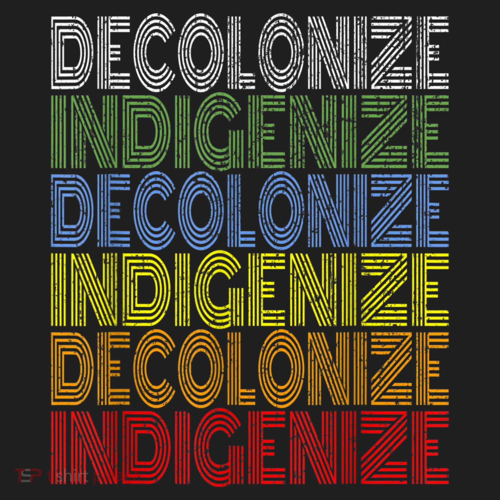 DECOLONIZE INDIGENIZE Native American Education Gift Golf Towel