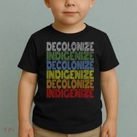 DECOLONIZE INDIGENIZE Native American Education Gift Toddler T-Shirt thumb 2